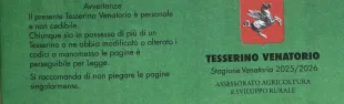 Immagine tesserino venatorio 2025