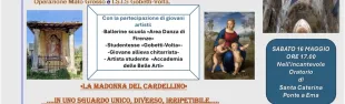 Locandina mostra spettacolo Madonna del Cardellino