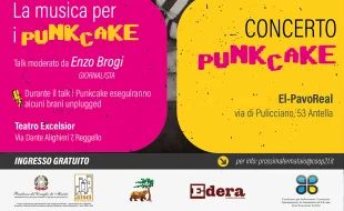 Immagine locandina concerto Punkcake + iniziativa Reggello