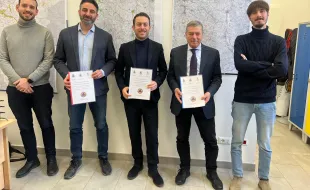 Immagine di gruppo rinnovo convenzione Centro intercomunale Protezione Civile 2025