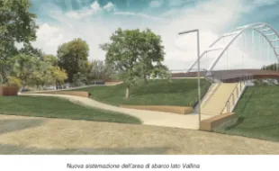 Nuova sistemazione dell'area di sbarco lato Vallina