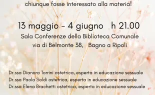 Educazione sessuo affettiva - Locandina 13 maggio-4 giugno