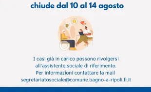 Locandina chiusura Punto insieme e segretariato sociale