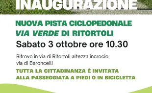 Locandina inaugurazione Via verde Ritortoli