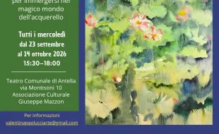 Immagine locandina corsi acquerello Mazzon 2026