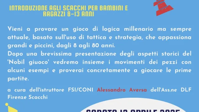 Locandina scacchi in Biblioteca 2025