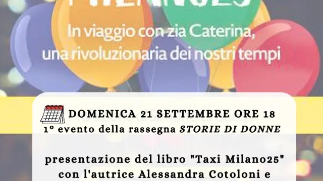 Immagine di locandina - Presentazione libro Taxi Milano 25