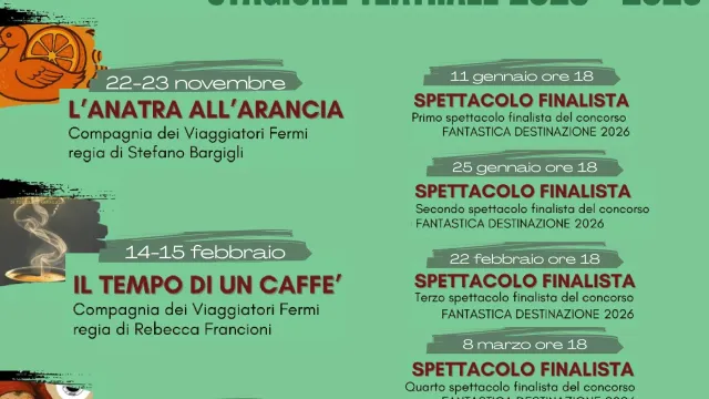 Immagine locandina Stagione 2025 2026 Teatro osteria