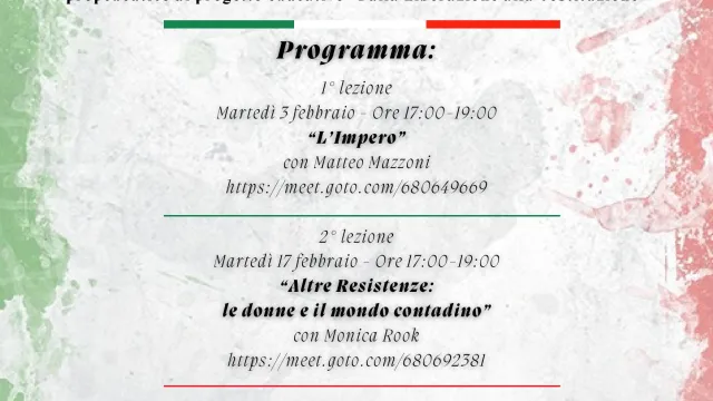 Locandina Dalla Liberazione alla Costituzione 2026