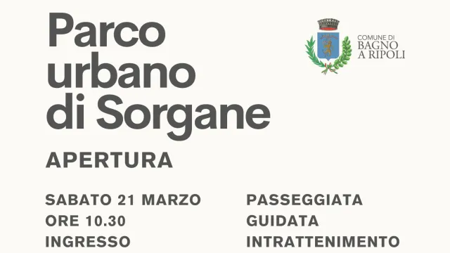 Locandina apertura Parco urbano Sorgane
