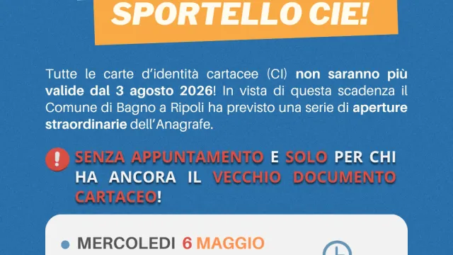 CIE - Aperture straordinarie maggio