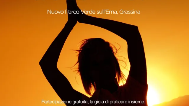 Locandina yoga al parco