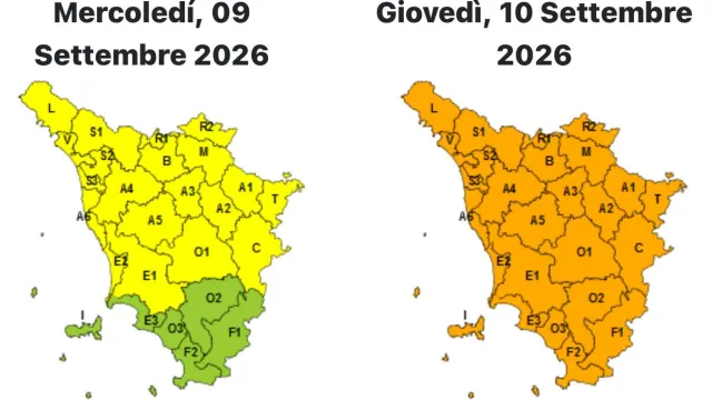 Allerta arancione - 10 settembre 2026