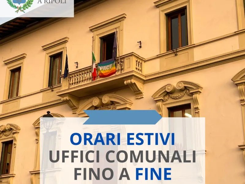 Card - Orari estivi uffici comunali